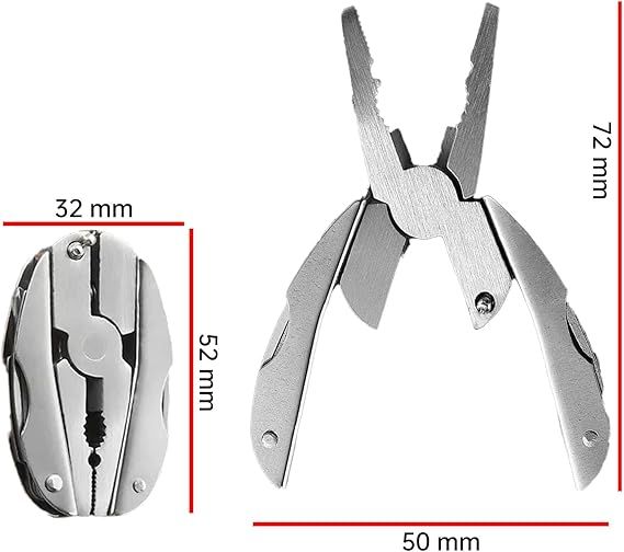 6 in 1 Mini Stainless Steel Multitool Pliers Professional Multi Tools Pocket Knife For Camping Outdoor