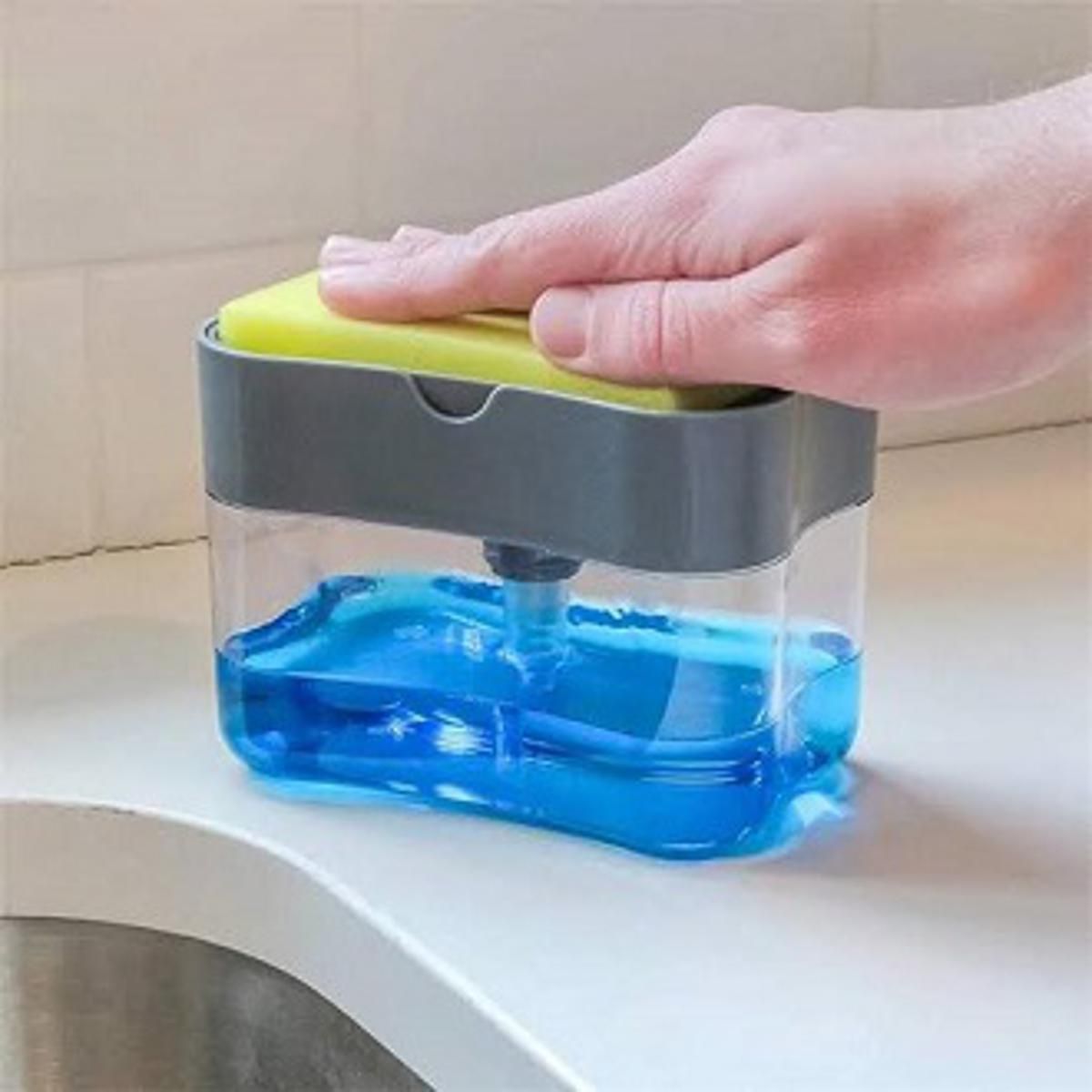 Soap Pump Dispenser and Sponge Holder for Kitchen
