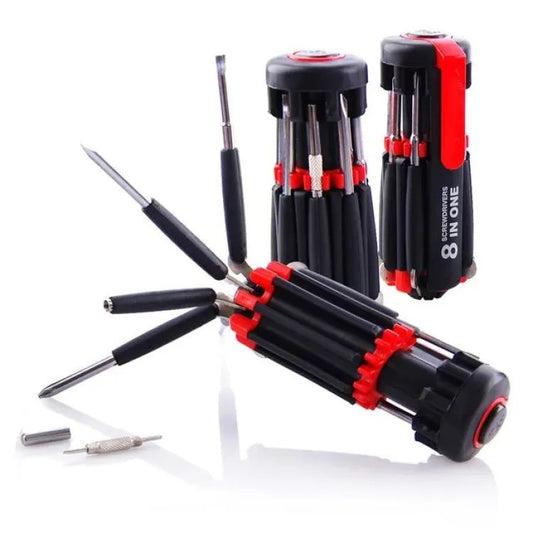 8in1 Screw Driver Screwdriver Tool Kit With LED Torch Multifunctional Screwdriver