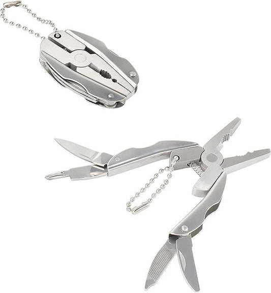 6 in 1 Mini Stainless Steel Multitool Pliers Professional Multi Tools Pocket Knife For Camping Outdoor